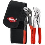 KNIPEX Set mini pinze, in cintura porta attrezzi, Set pinze rosso/Nero
