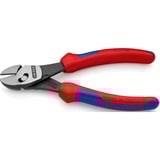 KNIPEX TwinForce Pinze da taglio diagonale, Pinze di taglio rosso/Blu, Pinze da taglio diagonale, Acciaio al cromo vanadio, Plastica, Blu/Rosso, 18 cm, 280 g