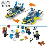 LEGO City Missioni investigative della polizia marittima Set da costruzione, 6 anno/i, Plastica, 278 pz, 405 g