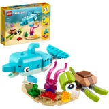 LEGO Creator 3-in-1 Delfino e tartaruga Set da costruzione, 6 anno/i, Plastica, 137 pz, 165 g