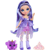 MGA Entertainment Rainbow High Rainbow Shimmers with Slime Fashion Doll - Violet (purple), Bambola Rainbow High Rainbow Shimmers with Slime Fashion Doll - Violet (purple), Bambola alla moda, Femmina, 4 anno/i, Bambino/Bambina, 280 mm, Multicolore