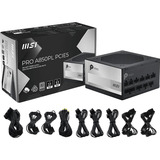 MSI PRO A1000PL PCIE5 1000W, Alimentatore PC Nero/Bianco