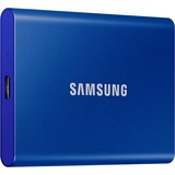 SAMSUNG Portable SSD T7 2000 GB Blu, Disco a stato solido blu, 2000 GB, USB tipo-C, 3.2 Gen 2 (3.1 Gen 2), 1050 MB/s, Protezione della password, Blu