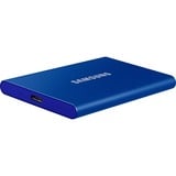 Samsung SSD Portatile T7 USB 3.2 2 TB, Disco a stato solido blu, 2 TB, USB tipo-C, 3.2 Gen 2 (3.1 Gen 2), 1050 MB/s, Protezione della password, Blu
