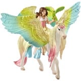 Schleich BAYALA Fairy Surah with glitter Pegasus, Gioco figura 5 anno/i, Multicolore, 1 pz