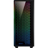 Sharkoon RGB LIT 200 Midi Tower Nero Nero, Midi Tower, PC, Nero, ATX, micro ATX, Mini-ITX, Blu, Verde, Rosso, Ventole, Frontale