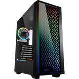 Sharkoon RGB LIT 200 Midi Tower Nero, Chassis Tower Nero, Midi Tower, PC, Nero, ATX, micro ATX, Mini-ITX, Blu, Verde, Rosso, Ventole, Frontale