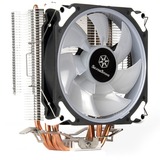SilverStone AR12 RGB Processore Refrigeratore 12 cm Nero, Acciaio inossidabile, Bianco, raffreddamento CPU  Refrigeratore, 12 cm, 700 Giri/min, 2200 Giri/min, 29 dB, 68,9 pdc/min