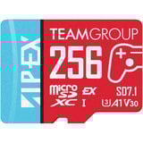Team Group APEX SD7.1 256 GB SDXC, Scheda di memoria rosso/Blu
