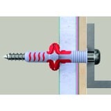 fischer Dübel DuoSeal 8x48 S PH TX A2, Tassello grigio chiaro/Rosso