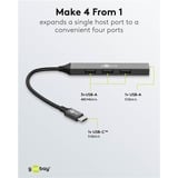 goobay 74457, Hub USB grigio