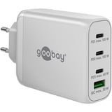 goobay Caricatore rapido USB-C PD multiporta 100 watt, Caricabatterie bianco