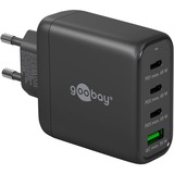 goobay Caricatore rapido USB-C multiporta, PD, GaN, 68 watt, Caricabatterie Nero