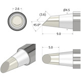iFixit Punta di saldatura FixHub conica smussata 2,6 mm, saldatore argento