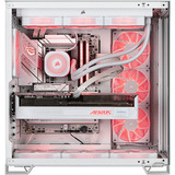 ALTERNATE Custom PC Series • iCUE Red Ice Madness Gaming-PC, PC Gaming bianco/trasparente