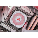 ALTERNATE Custom PC Series • iCUE Red Ice Madness Gaming-PC, PC Gaming bianco/trasparente