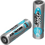 Ansmann 5035432 batteria per uso domestico Stilo AA Nichel-Metallo Idruro (NiMH) argento, Stilo AA, Nichel-Metallo Idruro (NiMH), 1,2 V, 2500 mAh, 14,5 x 14,5 x 50,5 mm