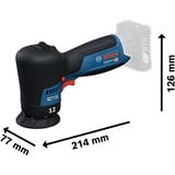 Bosch Lucidatrice a batteria GPX 12V-77 Professional solo, 12 Volt, Macchina di lucidatura blu/Nero