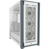 Corsair iCUE 5000X RGB Midi Tower Bianco bianco, Midi Tower, PC, Bianco, ATX, EATX, ITX, Plastica, Acciaio, Vetro temperato, Giocare