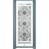 Corsair iCUE 5000X RGB Midi Tower Bianco bianco, Midi Tower, PC, Bianco, ATX, EATX, ITX, Plastica, Acciaio, Vetro temperato, Giocare