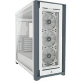 Corsair iCUE 5000X RGB Midi Tower Bianco, Chassis Tower bianco, Midi Tower, PC, Bianco, ATX, EATX, ITX, Plastica, Acciaio, Vetro temperato, Giocare