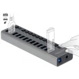 DeLOCK 63738 hub di interfaccia USB 3.2 Gen 1 (3.1 Gen 1) Type-B 5000 Mbit/s Grigio, Hub USB USB 3.2 Gen 1 (3.1 Gen 1) Type-B, USB 3.2 Gen 1 (3.1 Gen 1) Type-A, 5000 Mbit/s, Grigio, Alluminio, 1 m