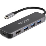 DeLOCK 64171 hub di interfaccia USB 3.2 Gen 1 (3.1 Gen 1) Type-C 5000 Mbit/s Grigio USB 3.2 Gen 1 (3.1 Gen 1) Type-C, HDMI, USB 3.2 Gen 1 (3.1 Gen 1) Type-A, USB 3.2 Gen 1 (3.1 Gen 1) Type-C, 5000 Mbit/s, 30 Hz, 3840 x 2160 Pixel, Grigio