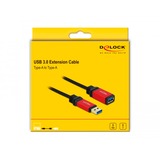 DeLOCK 82755, Cavo di prolunga Nero/Rosso