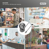 Digitus 1D 2D Desktop USB Barcode Scanner, Scanner di codici a barre Nero