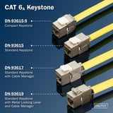 Digitus Modulo Keystone compatto CAT 6A schermato senza attrezzi, Modulo di Keystone 