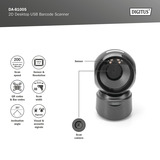 Digitus Scanner di codici a barre USB desktop 1D 2D Nero