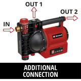 EINHELL GE-GP 1145 ECO 1100 W 4,8 bar 4500 l/h, Pompa rosso/Nero, 1100 W, AC, 4,8 bar, 4500 l/h, Nero, Rosso