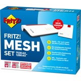FRITZ! 7530 AX + 1200 AX, Router Mesh Set 7530 AX + 1200 AX, Rosso, Bianco, Interno, Sistema Mesh, Dual-band (2.4 GHz/5 GHz), Wi-Fi 6 (802.11ax), 2400 Mbit/s