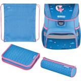 Herlitz Loop Plus Moon Lady set di zaini per la scuola Ragazza Poliestere Multicolore, Sacchetti di scuola blu/Rosa, Pencil case, Pencil pouch, Zaino da scuola, Borsa sportiva, Ragazza, Scuole medie, Zaino, 16 L, Tasca anteriore, Tasca laterale