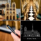 LEGO Architecture 21061 Notre-Dame de Paris, Kit Modellismo per Adulti di Monumento da Collezione, Regalo per Mamma o Papà, Giochi di costruzione Kit Modellismo per Adulti di Monumento da Collezione, Regalo per Mamma o Papà, Set da costruzione, 18 anno/i, Plastica, 4383 pz, 3,88 kg