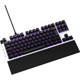NZXT KB-1TKDE-WR tastiera USB QWERTZ Tedesco Bianco bianco/Nero, Tenkeyless (80 - 87%), USB, Interruttore a chiave meccanica, QWERTZ, LED, Bianco