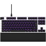 NZXT KB-1TKDE-WR tastiera USB QWERTZ Tedesco Bianco bianco/Nero, Tenkeyless (80 - 87%), USB, Interruttore a chiave meccanica, QWERTZ, LED, Bianco