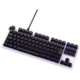 NZXT KB-1TKDE-WR tastiera USB QWERTZ Tedesco Bianco bianco/Nero, Tenkeyless (80 - 87%), USB, Interruttore a chiave meccanica, QWERTZ, LED, Bianco