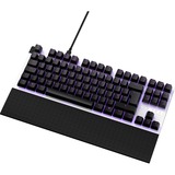 NZXT KB-1TKDE-WR tastiera USB QWERTZ Tedesco Bianco bianco/Nero, Tenkeyless (80 - 87%), USB, Interruttore a chiave meccanica, QWERTZ, LED, Bianco