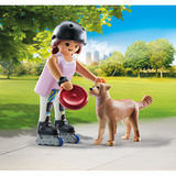 PLAYMOBIL My Life Inlinerin con Retriever, Giochi di costruzione 
