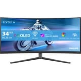 Philips Evnia 6000 34M2C6500/00 Monitor PC 86,4 cm (34") 3440 x 1440 Pixel Wide Quad HD QD-OLED Grigio, Monitor di gioco antracite, 86,4 cm (34"), 3440 x 1440 Pixel, Wide Quad HD, QD-OLED, 0,03 ms, Grigio