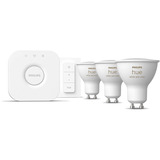 Philips Hue White & Color Ambiance Set di avvio: 3 faretti GU10 intelligenti + dimmer, Lampada a LED 