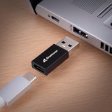 Sharkoon USB 3.2 Gen 1 Adapter OfficePal, USB-A > USB-C / USB-C > USB-A, Adattatore Nero