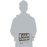 TFA Orologio radio XL digitale con clima ambiente, Sveglia Nero