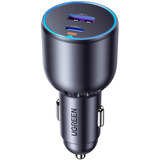 UGREEN 35023 Caricabatterie per dispositivi mobili Universale Nero Accendisigari Ricarica rapida Auto grigio, Auto, Accendisigari, Nero