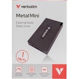 Verbatim 32030 unità esterna a stato solido 512 GB USB tipo-C USB 3.2 Gen 2x2 Grigio, Disco a stato solido 512 GB, USB tipo-C, USB 3.2 Gen 2x2, 2000 MB/s, 10 Gbit/s, Grigio