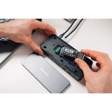 Verbatim CDS-15SSD Cablato USB 3.2 Gen 1 (3.1 Gen 1) Type-C Nero, Grigio, Docking station alluminio/Nero, Cablato, USB 3.2 Gen 1 (3.1 Gen 1) Type-C, 100 W, 3,5 mm, 1000 Mbit/s, Nero, Grigio