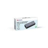 Verbatim CDS-15SSD Cablato USB 3.2 Gen 1 (3.1 Gen 1) Type-C Nero, Grigio, Docking station alluminio/Nero, Cablato, USB 3.2 Gen 1 (3.1 Gen 1) Type-C, 100 W, 3,5 mm, 1000 Mbit/s, Nero, Grigio