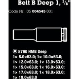 Wera 05004545001 bussola e set di bussole, chiave combinata   Nero, Set di bussole, 3/8", Metrico, 9 testina/e, 8,10,12,13,15,16,17,18,19 mm, 320 mm