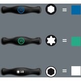 Wera 05023454001, 454/10 HF Set Imperial 2, Cacciavite Nero/Verde
